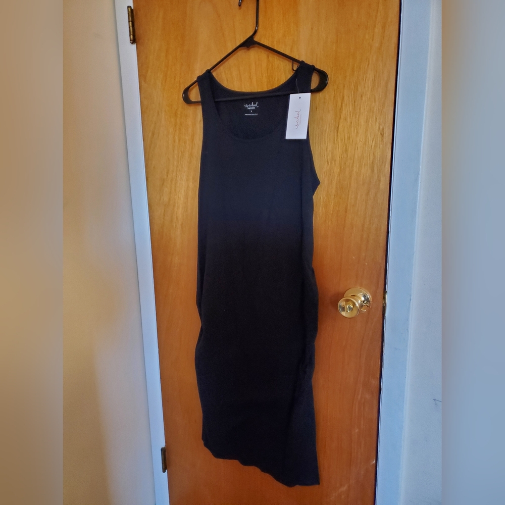 Isabel Maternity Black Sleeveless Dress Size Large